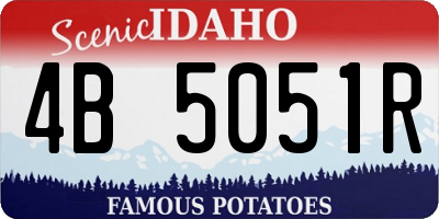 ID license plate 4B5051R