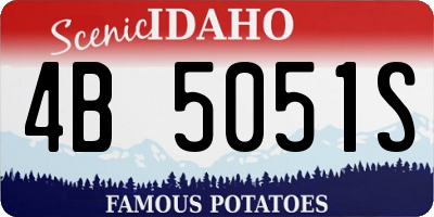 ID license plate 4B5051S