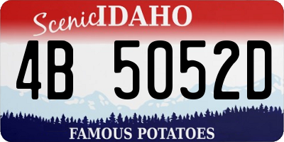 ID license plate 4B5052D
