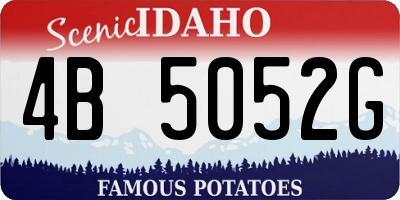 ID license plate 4B5052G