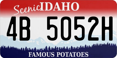 ID license plate 4B5052H