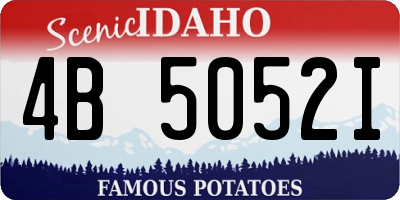 ID license plate 4B5052I