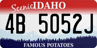 ID license plate 4B5052J