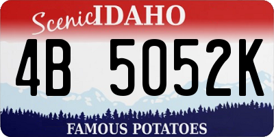 ID license plate 4B5052K