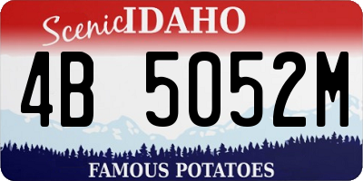 ID license plate 4B5052M
