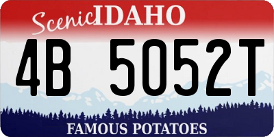 ID license plate 4B5052T
