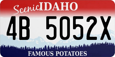 ID license plate 4B5052X