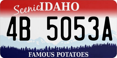 ID license plate 4B5053A