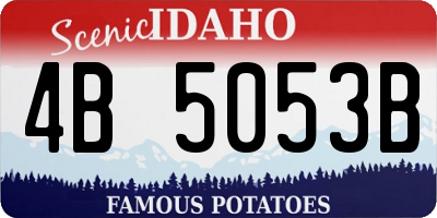 ID license plate 4B5053B