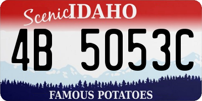 ID license plate 4B5053C