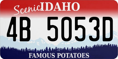 ID license plate 4B5053D