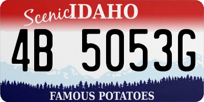 ID license plate 4B5053G