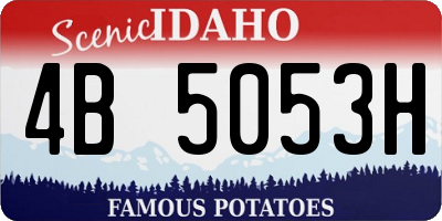 ID license plate 4B5053H