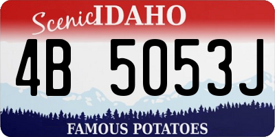 ID license plate 4B5053J