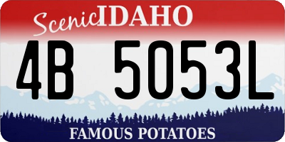 ID license plate 4B5053L