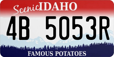 ID license plate 4B5053R