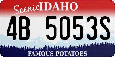 ID license plate 4B5053S