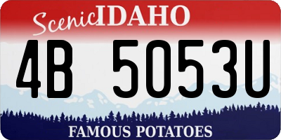ID license plate 4B5053U