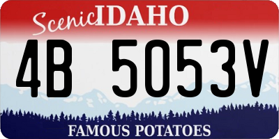 ID license plate 4B5053V