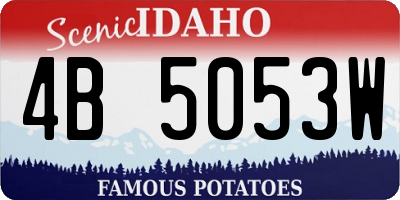 ID license plate 4B5053W