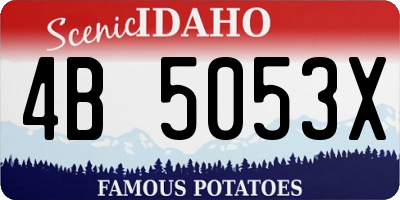 ID license plate 4B5053X