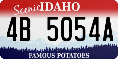 ID license plate 4B5054A