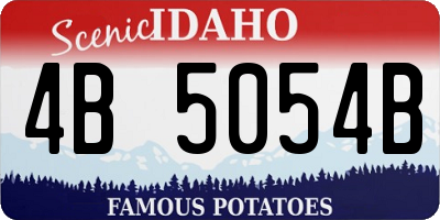 ID license plate 4B5054B