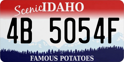 ID license plate 4B5054F