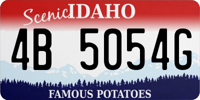 ID license plate 4B5054G