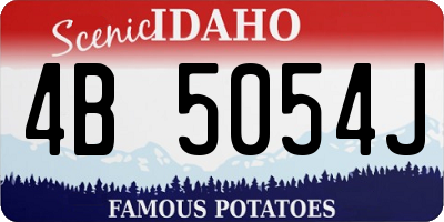 ID license plate 4B5054J