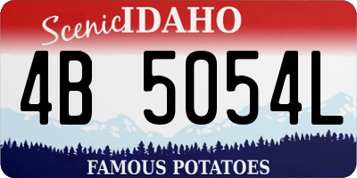 ID license plate 4B5054L