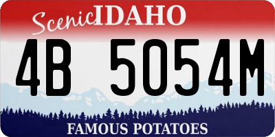 ID license plate 4B5054M