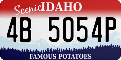ID license plate 4B5054P