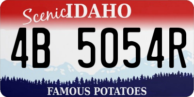 ID license plate 4B5054R