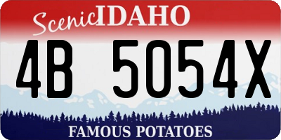 ID license plate 4B5054X
