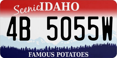 ID license plate 4B5055W