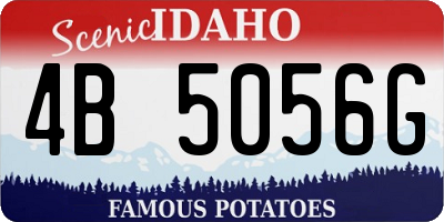 ID license plate 4B5056G