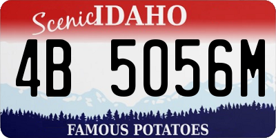 ID license plate 4B5056M