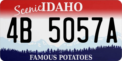 ID license plate 4B5057A