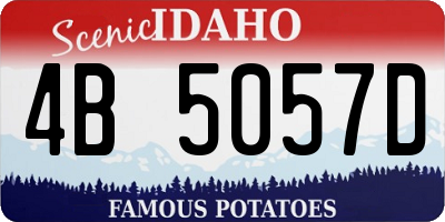 ID license plate 4B5057D