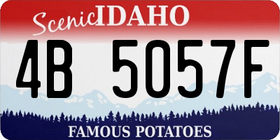 ID license plate 4B5057F