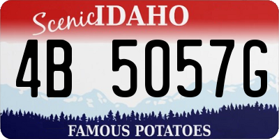 ID license plate 4B5057G
