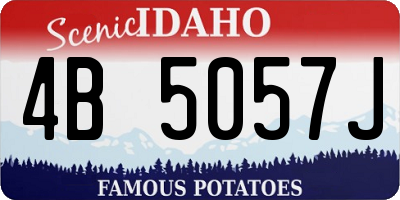 ID license plate 4B5057J