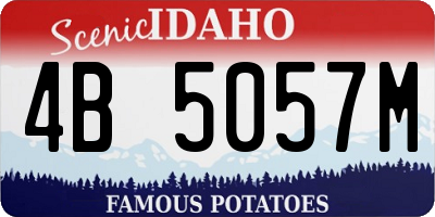 ID license plate 4B5057M