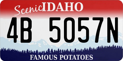 ID license plate 4B5057N