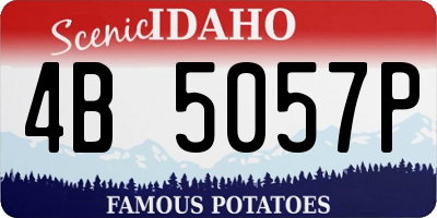 ID license plate 4B5057P