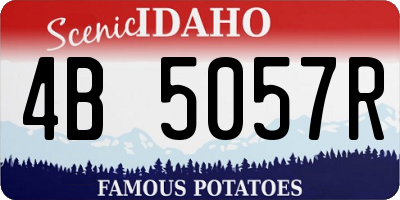 ID license plate 4B5057R