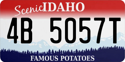 ID license plate 4B5057T