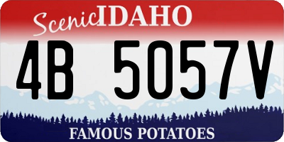 ID license plate 4B5057V