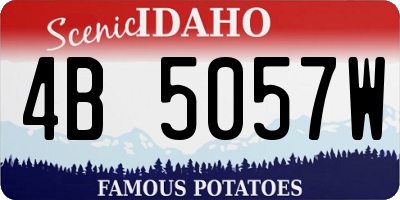ID license plate 4B5057W
